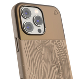 Atom Studios - Split Wood Fiber MagSafe Case for Apple iPhone 16 Pro Max - Taupe Wood