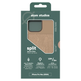 Atom Studios - Split Wood Fiber MagSafe Case for Apple iPhone 16 Pro Max - Taupe Wood
