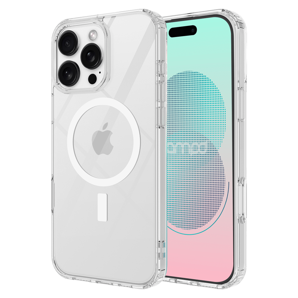 AMPD - TPU / Acrylic Crystal Clear MagSafe Case for Apple iPhone 16 Pro Max - Clear