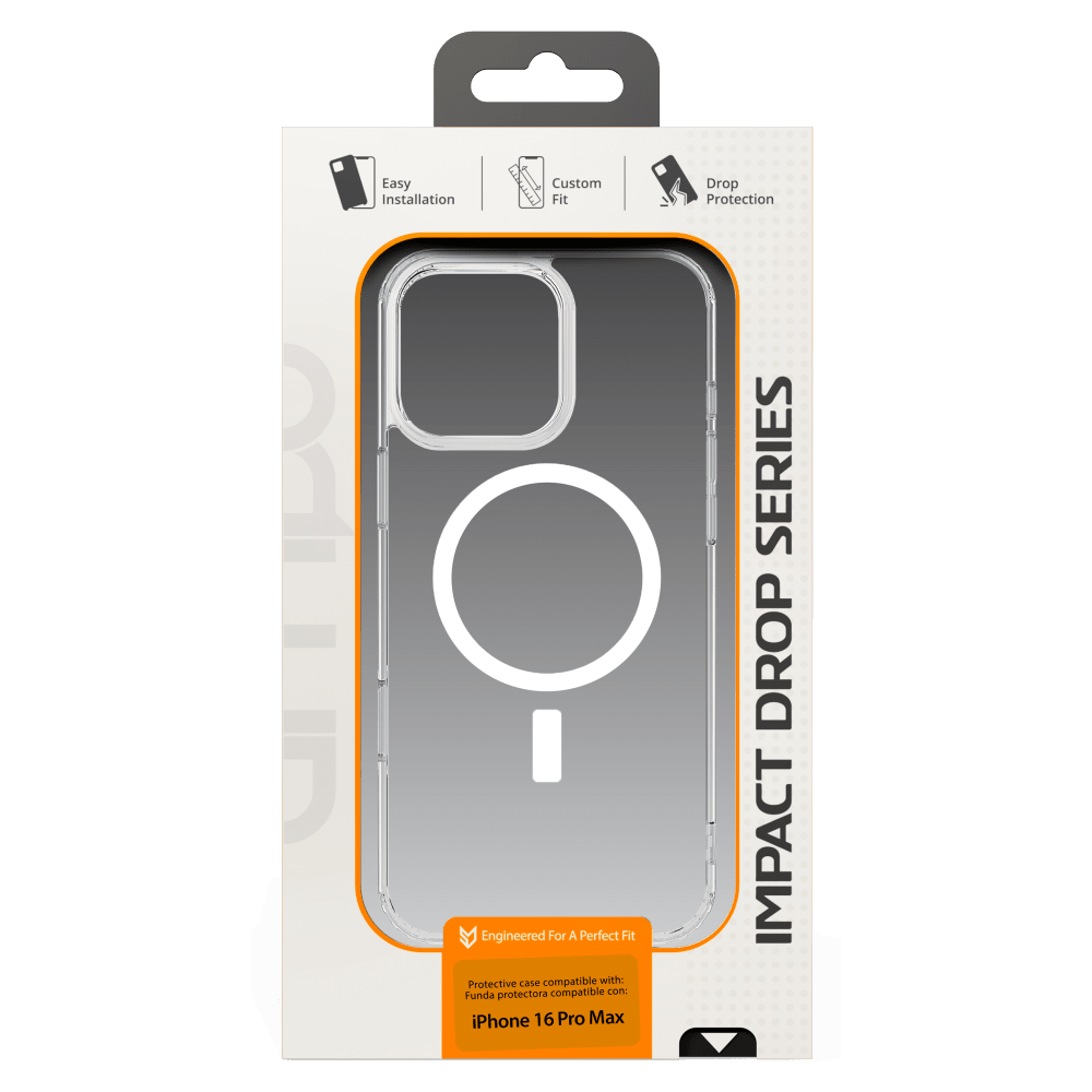 AMPD - TPU / Acrylic Crystal Clear MagSafe Case for Apple iPhone 16 Pro Max - Clear