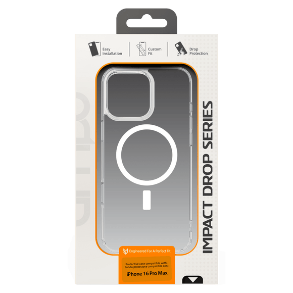 AMPD - TPU / Acrylic Crystal Clear MagSafe Case for Apple iPhone 16 Pro Max - Clear