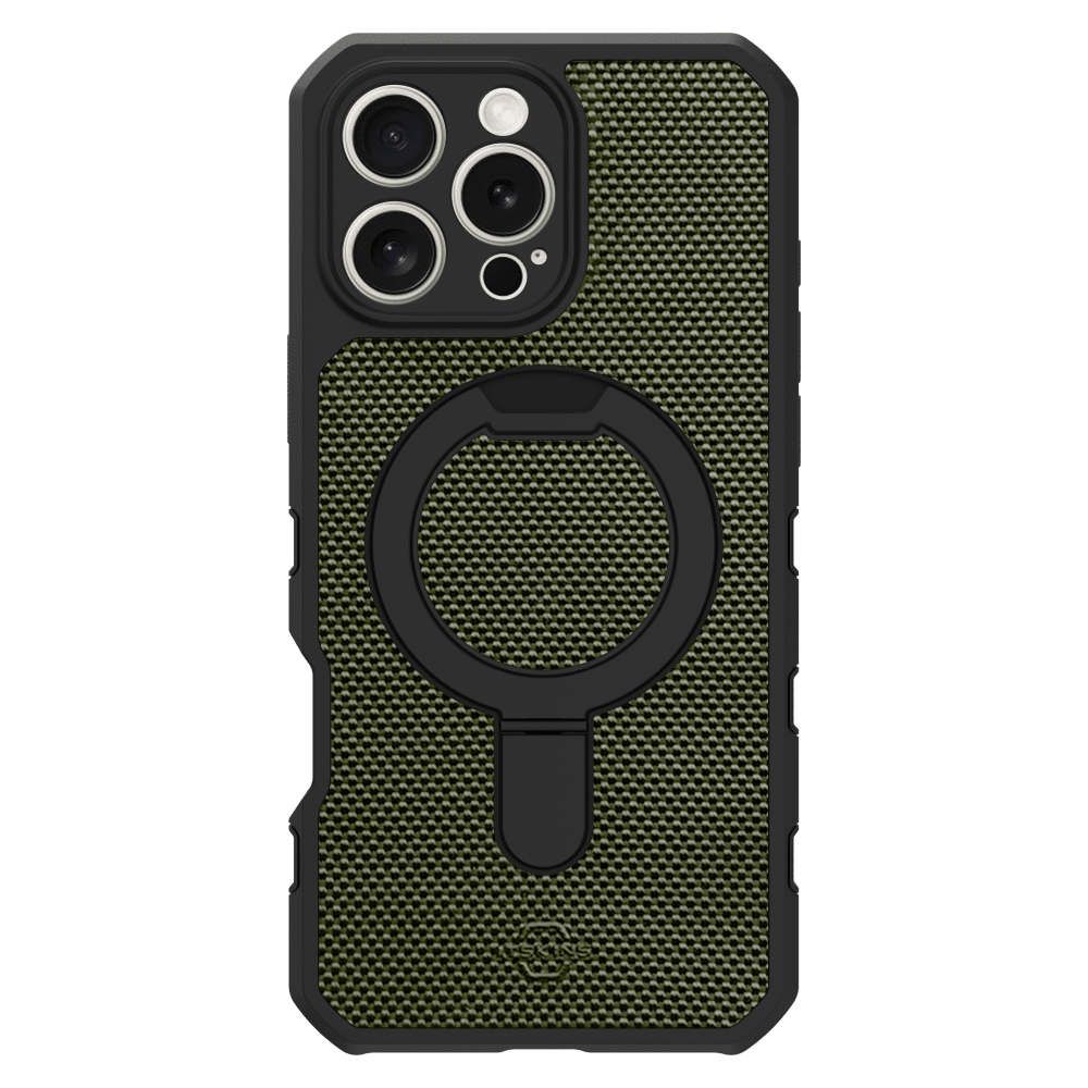 ITSKINS - Force_R Nylon MagSafe Case for Apple iPhone 16 Pro Max - Olive Green And Black