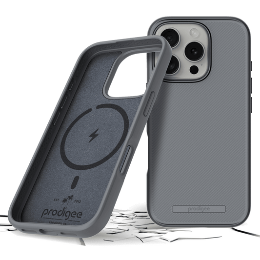 prodigee - Solid MagSafe Case for Apple iPhone 16 Pro Max - Pewter