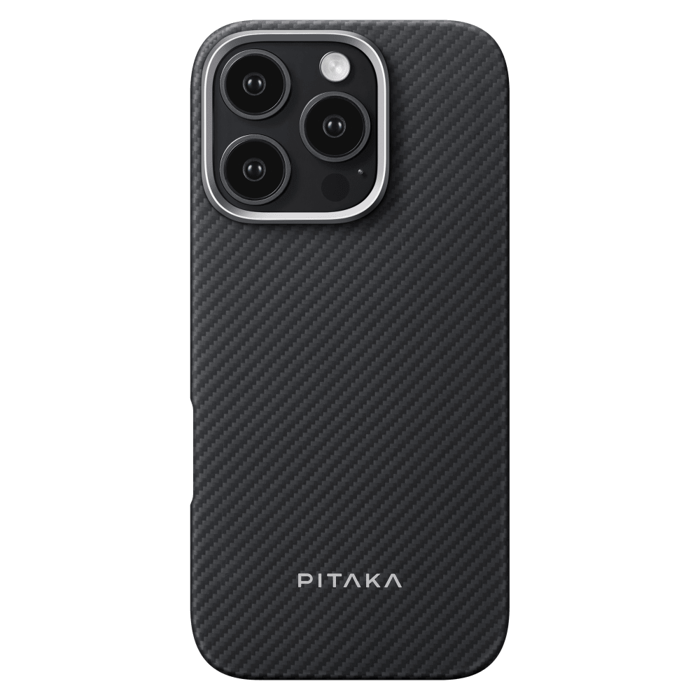 Pitaka - MagEZ Case Pro 4 MagSafe Case for Apple iPhone 16 Pro Max - Black and Grey Twill