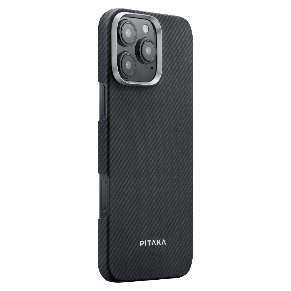 Pitaka - MagEZ Case Pro 4 MagSafe Case for Apple iPhone 16 Pro Max - Black and Grey Twill