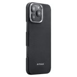 Pitaka - MagEZ Case Pro 4 MagSafe Case for Apple iPhone 16 Pro Max - Black and Grey Twill
