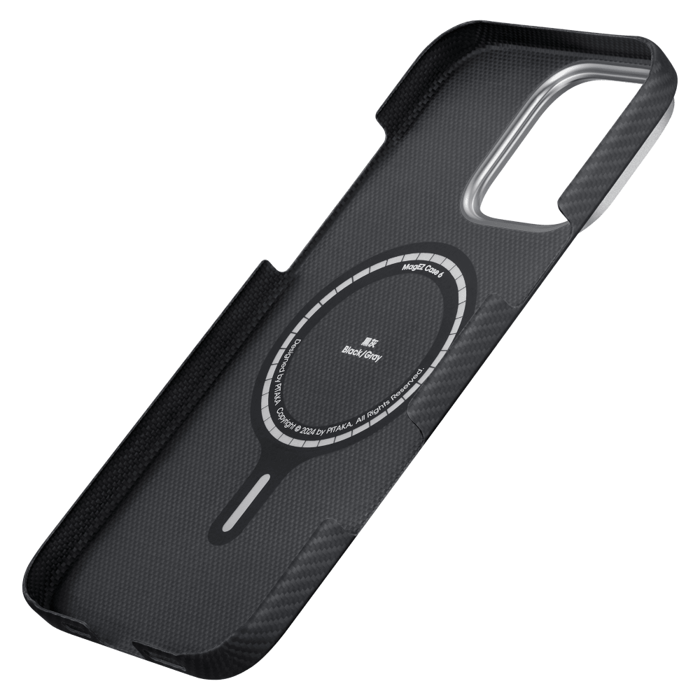 Pitaka - MagEZ Case Pro 4 MagSafe Case for Apple iPhone 16 Pro Max - Black and Grey Twill