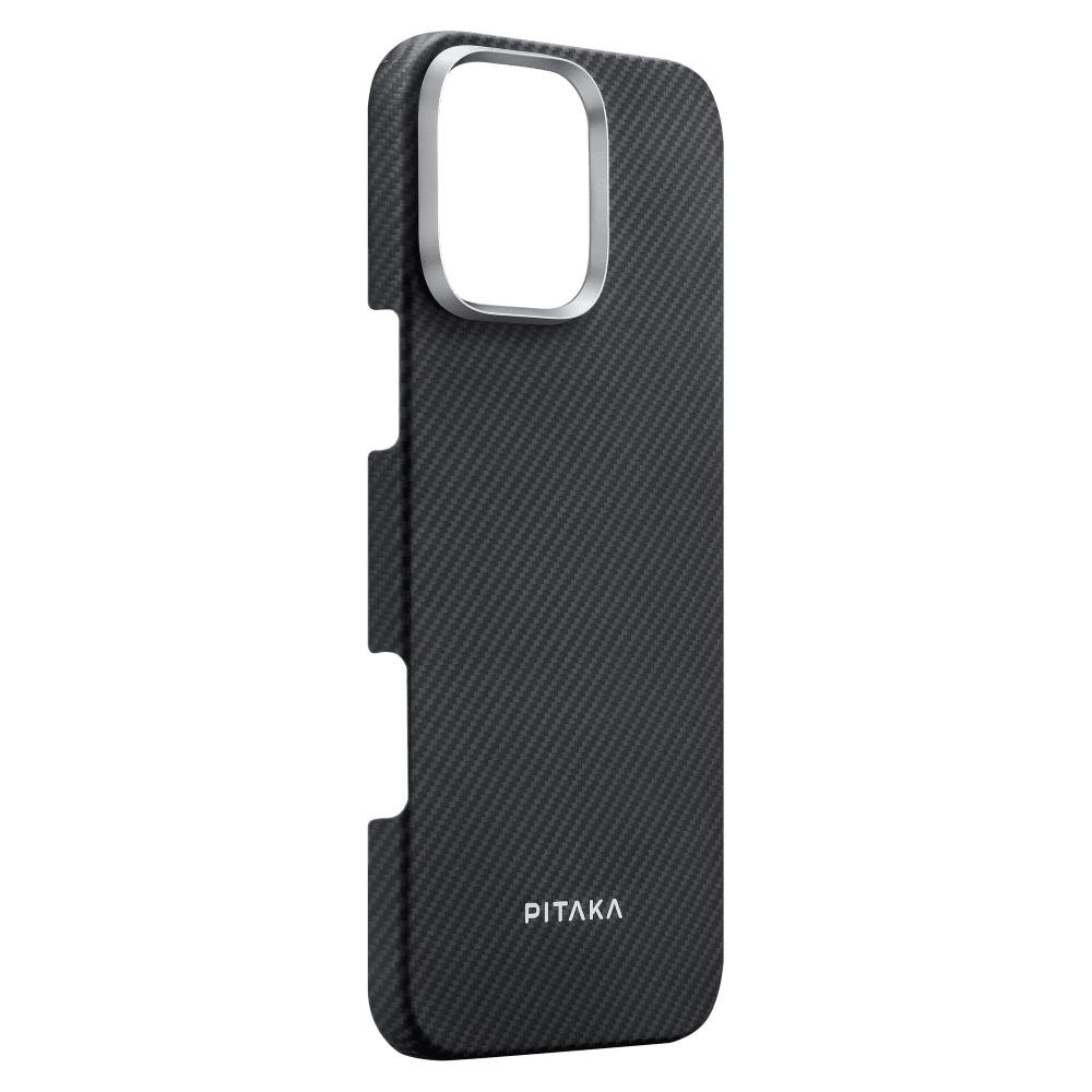 Pitaka - MagEZ Case Pro 4 MagSafe Case for Apple iPhone 16 Pro Max - Black and Grey Twill