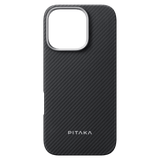 Pitaka - MagEZ Case Pro 4 MagSafe Case for Apple iPhone 16 Pro Max - Black and Grey Twill