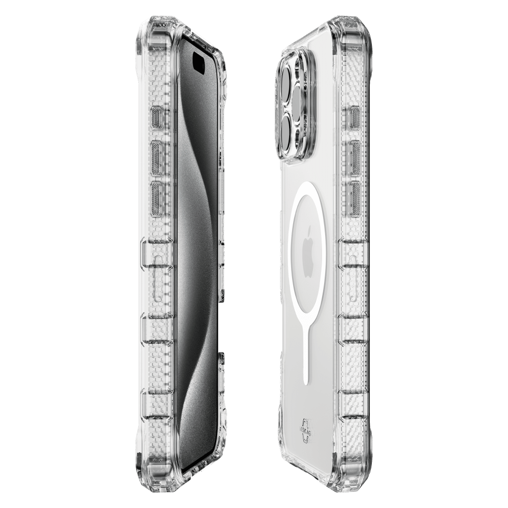 ITSKINS - Supreme_R Clear MagSafe Case for Apple iPhone 16 Pro - Transparent White Print