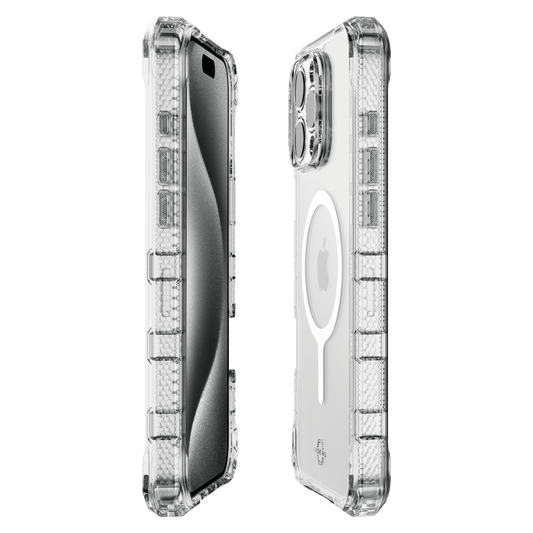 ITSKINS - Supreme_R Clear MagSafe Case for Apple iPhone 16 Pro - Transparent White Print