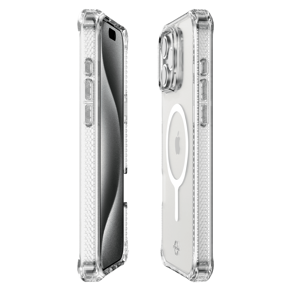 ITSKINS - Hybrid_R Clear MagSafe Case for Apple iPhone 16 Pro - Transparent