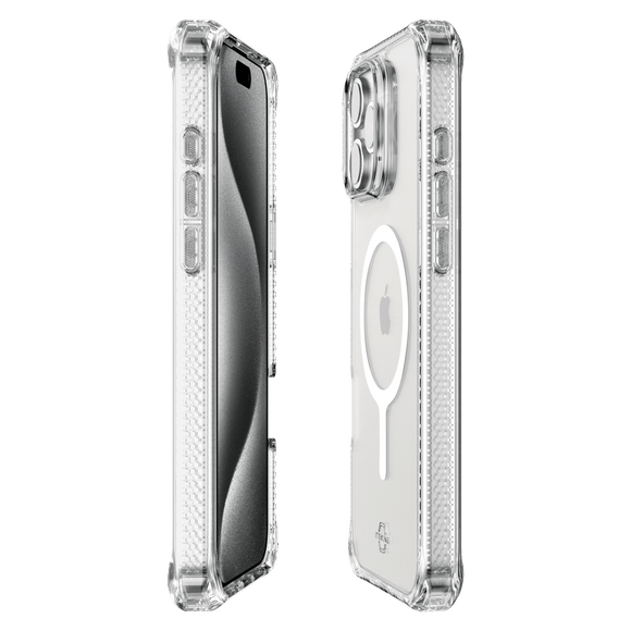ITSKINS - Hybrid_R Clear MagSafe Case for Apple iPhone 16 Pro - Transparent