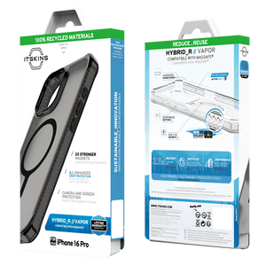 ITSKINS - Hybrid_R Vapor MagSafe Case for Apple iPhone 16 Pro - Smoke