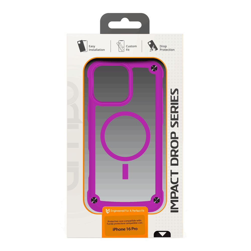 AMPD - DuraBump MagSafe Case for Apple iPhone 16 Pro - Purple