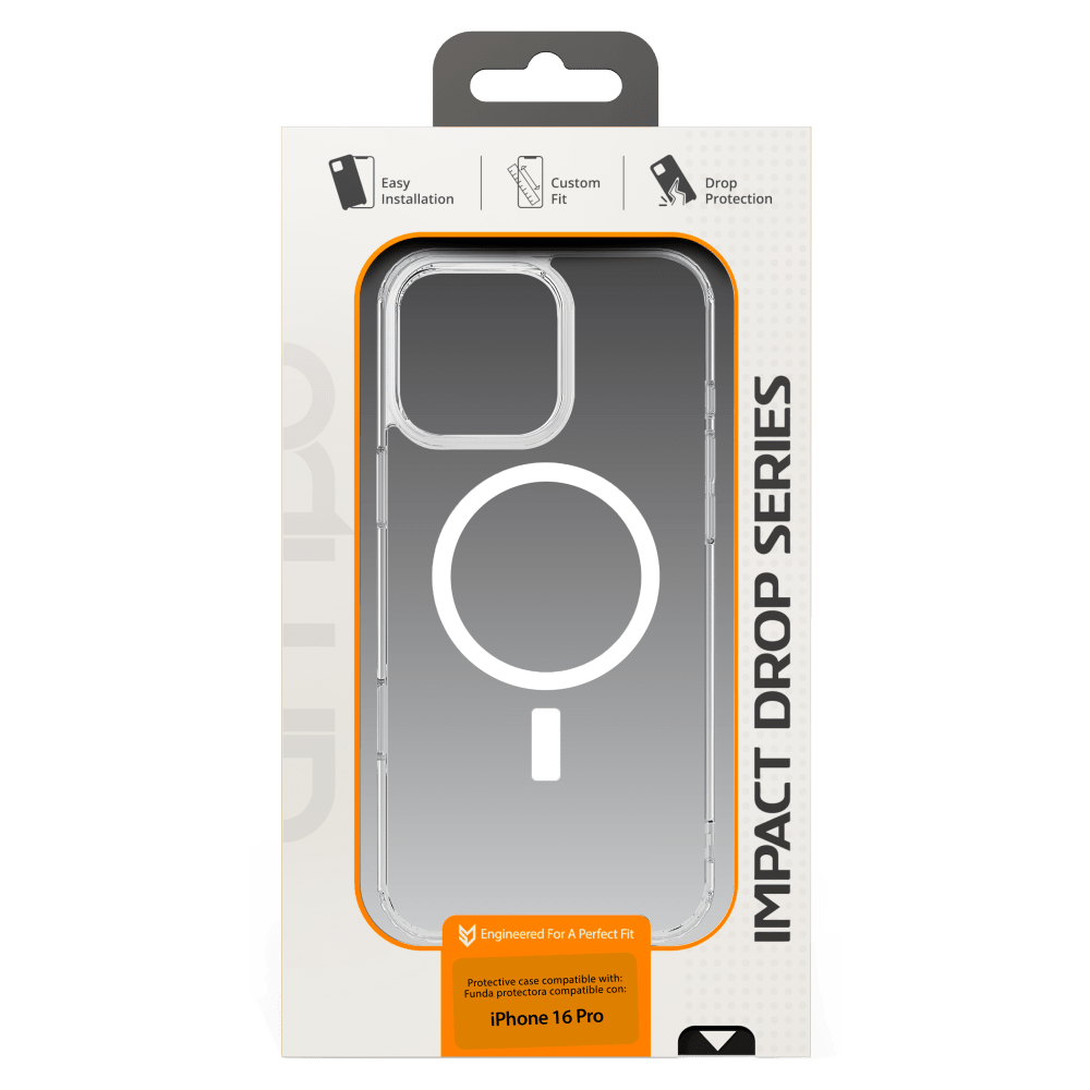 AMPD - TPU / Acrylic Crystal Clear MagSafe Case for Apple iPhone 16 Pro - Clear