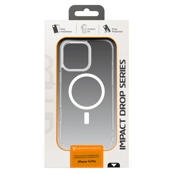 AMPD - TPU / Acrylic Crystal Clear MagSafe Case for Apple iPhone 16 Pro - Clear