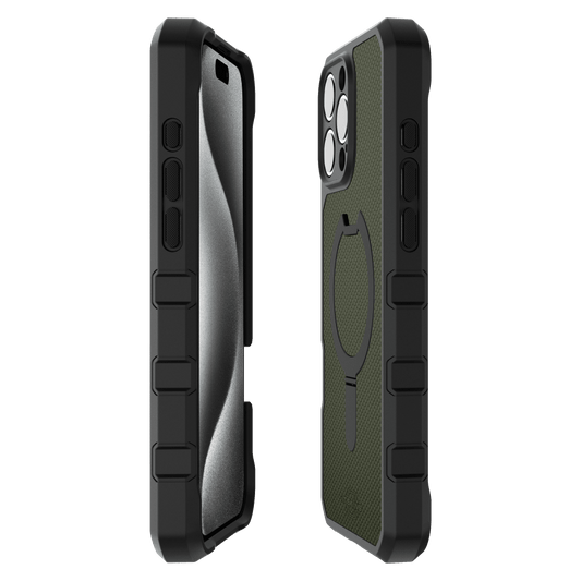 ITSKINS - Force_R Nylon MagSafe Case for Apple iPhone 16 Pro - Olive Green And Black