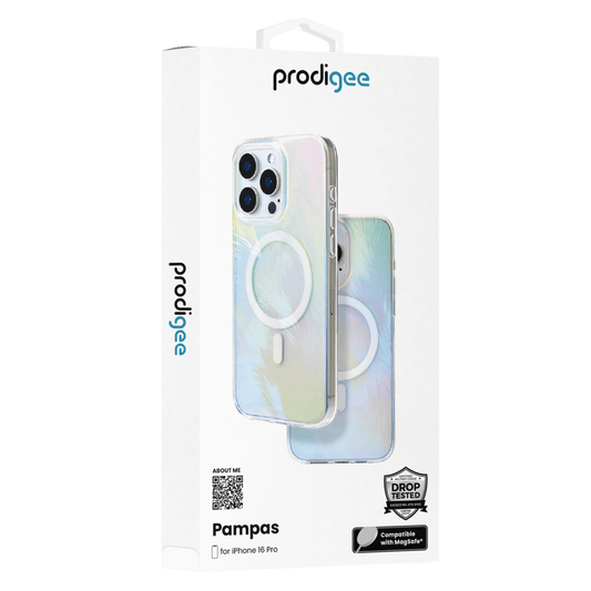 prodigee - Pompas MagSafe Case for Apple iPhone 16 Pro - Ice