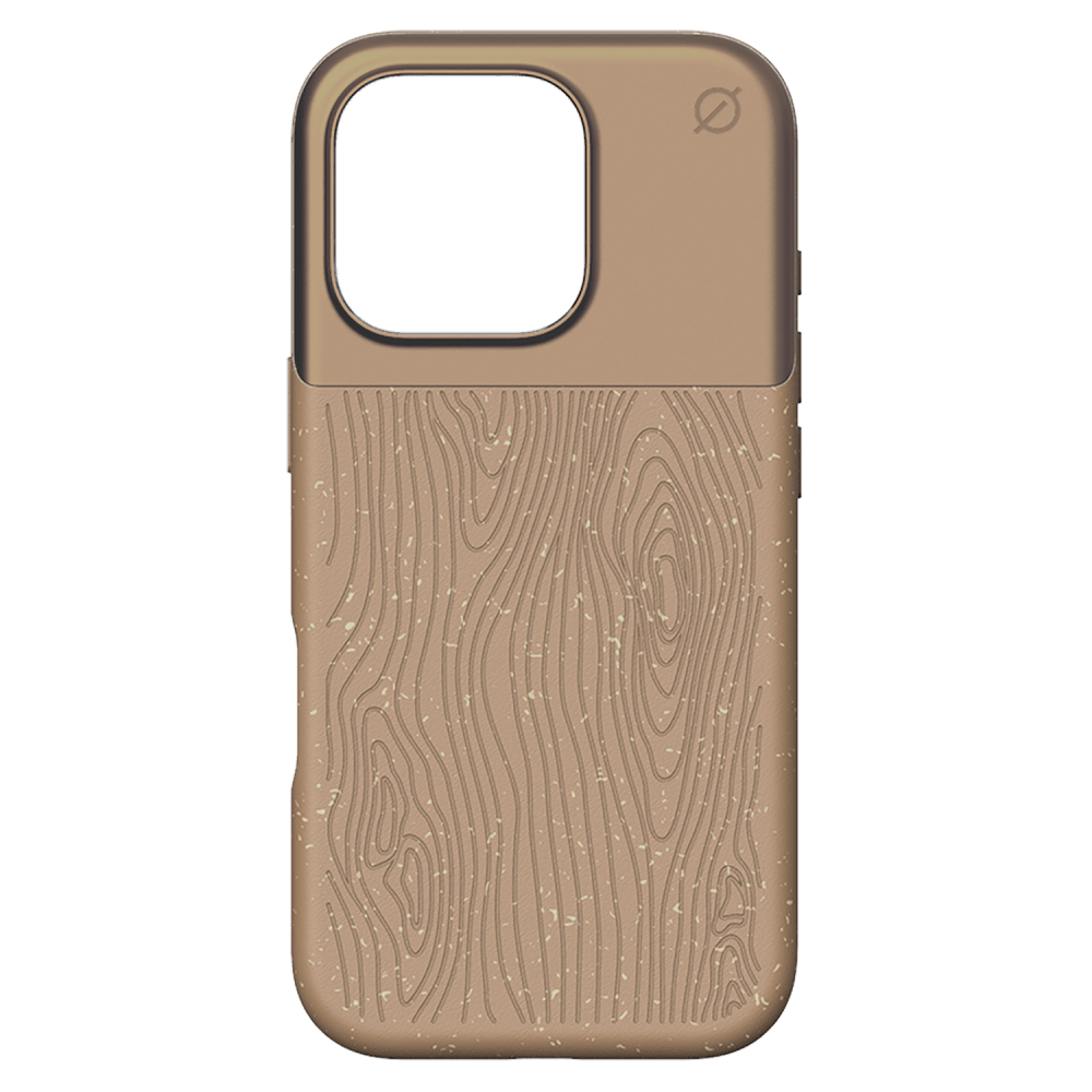Atom Studios - Split Wood Fiber MagSafe Case for Apple iPhone 16 Pro - Taupe Wood