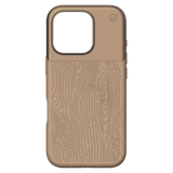 Atom Studios - Split Wood Fiber MagSafe Case for Apple iPhone 16 Pro - Taupe Wood