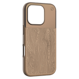 Atom Studios - Split Wood Fiber MagSafe Case for Apple iPhone 16 Pro - Taupe Wood