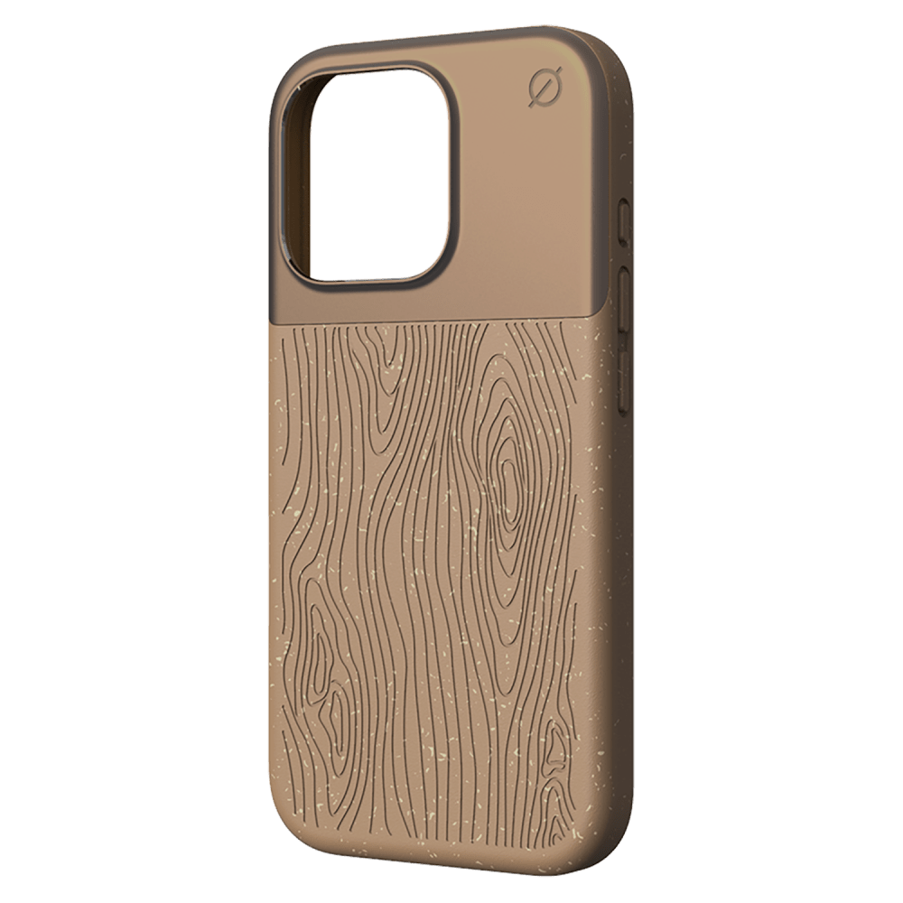 Atom Studios - Split Wood Fiber MagSafe Case for Apple iPhone 16 Pro - Taupe Wood