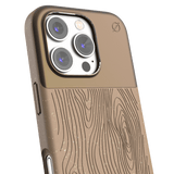 Atom Studios - Split Wood Fiber MagSafe Case for Apple iPhone 16 Pro - Taupe Wood
