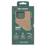 Atom Studios - Split Wood Fiber MagSafe Case for Apple iPhone 16 Pro - Taupe Wood