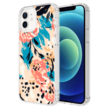 AMPD - TPU / Acrylic HD Print Case for Apple iPhone 12 - Floral Blue Pattern