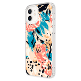 AMPD - TPU / Acrylic HD Print Case for Apple iPhone 12 - Floral Blue Pattern