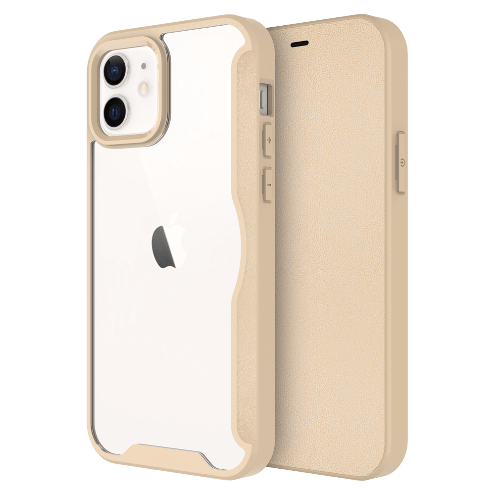 AMPD - TPU / Acrylic Flip Wallet Case for Apple iPhone 12 - Tan