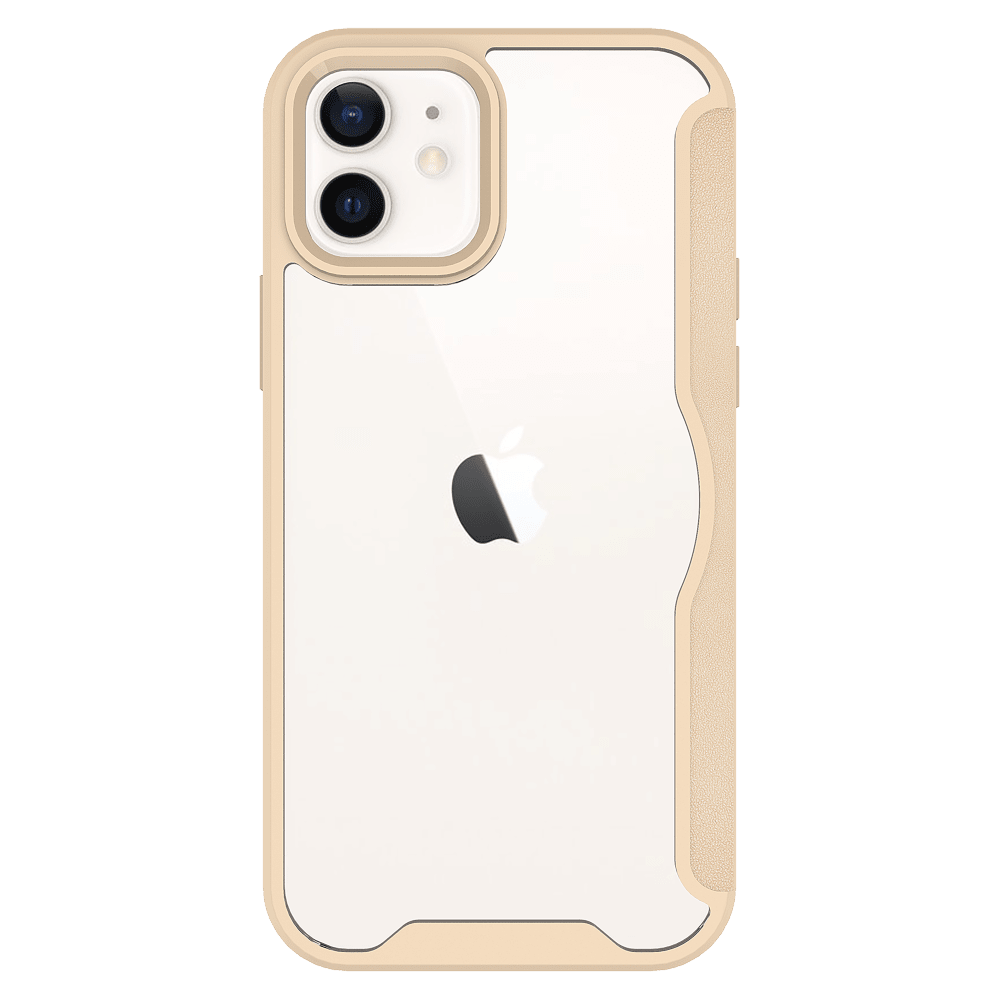 AMPD - TPU / Acrylic Flip Wallet Case for Apple iPhone 12 - Tan