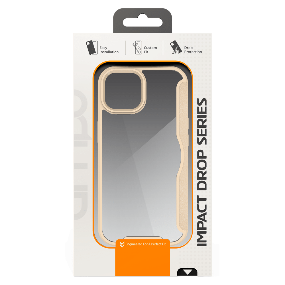 AMPD - TPU / Acrylic Flip Wallet Case for Apple iPhone 12 - Tan