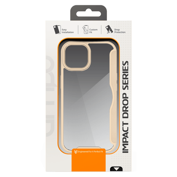 AMPD - TPU / Acrylic Flip Wallet Case for Apple iPhone 12 - Tan