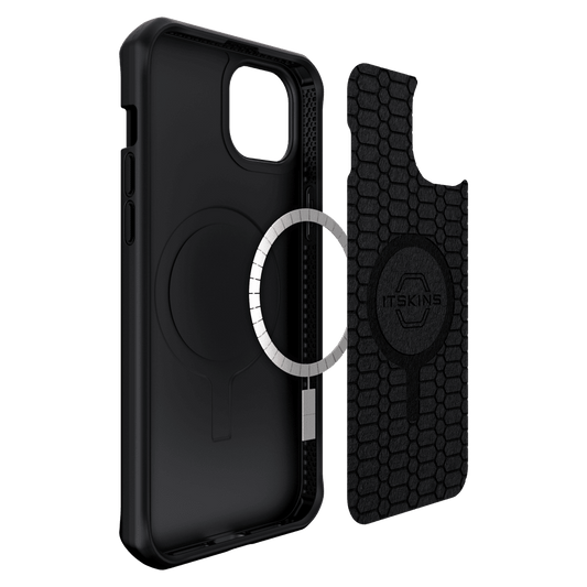 ITSKINS - Hybrid_R Silk MagSafe Case for Apple iPhone 14 / 13 - Black