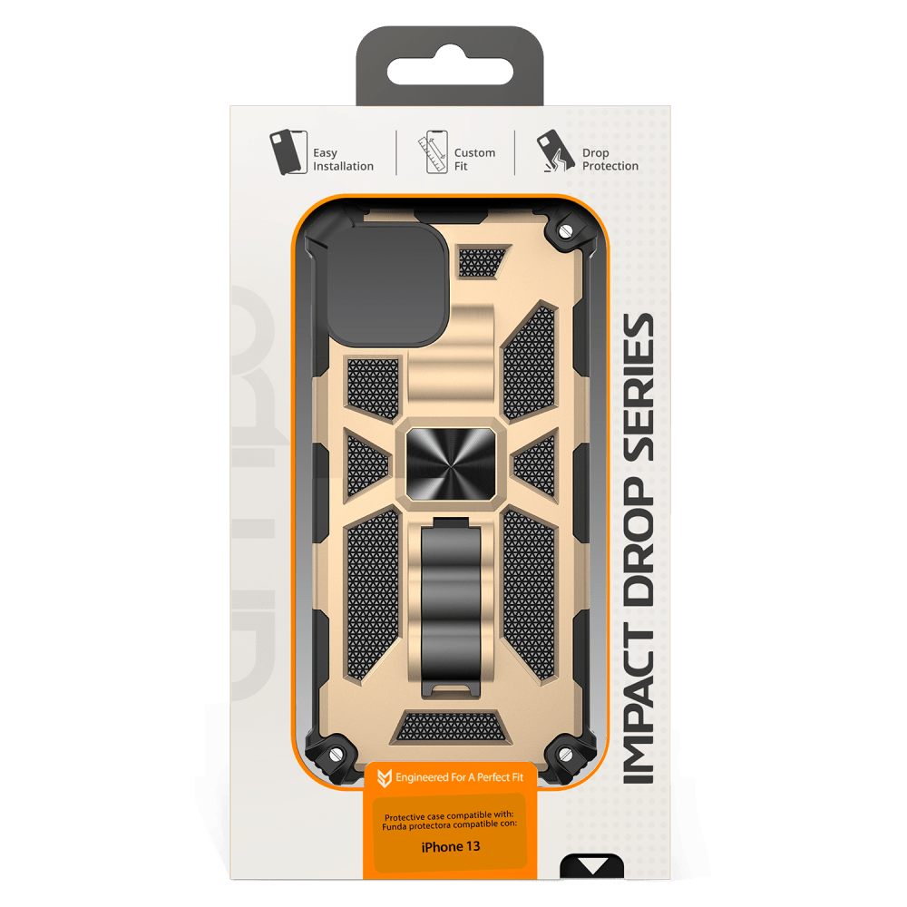 AMPD - Dual Layer SpiderKick Case for Apple iPhone 13 - Gold