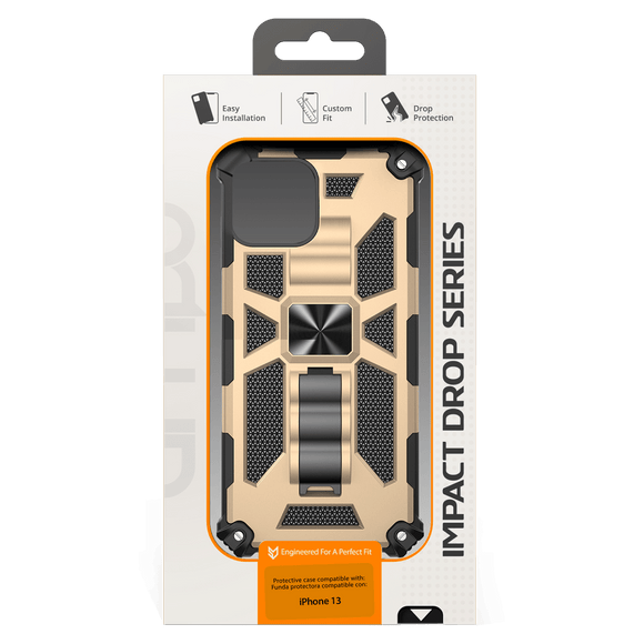 AMPD - Dual Layer SpiderKick Case for Apple iPhone 13 - Gold