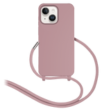 AMPD - Real Feel TPU Crossbody Strap Case for Apple iPhone 13 - Mauve