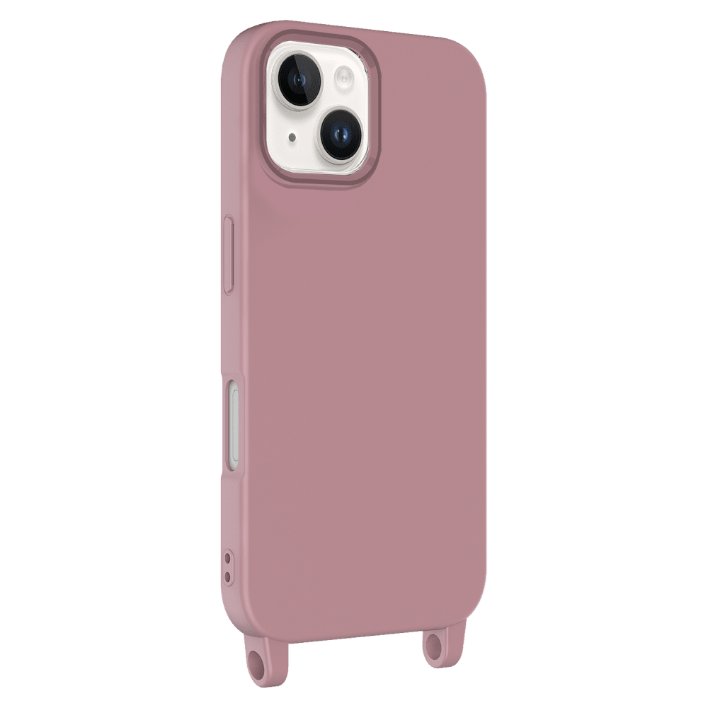 AMPD - Real Feel TPU Crossbody Strap Case for Apple iPhone 13 - Mauve