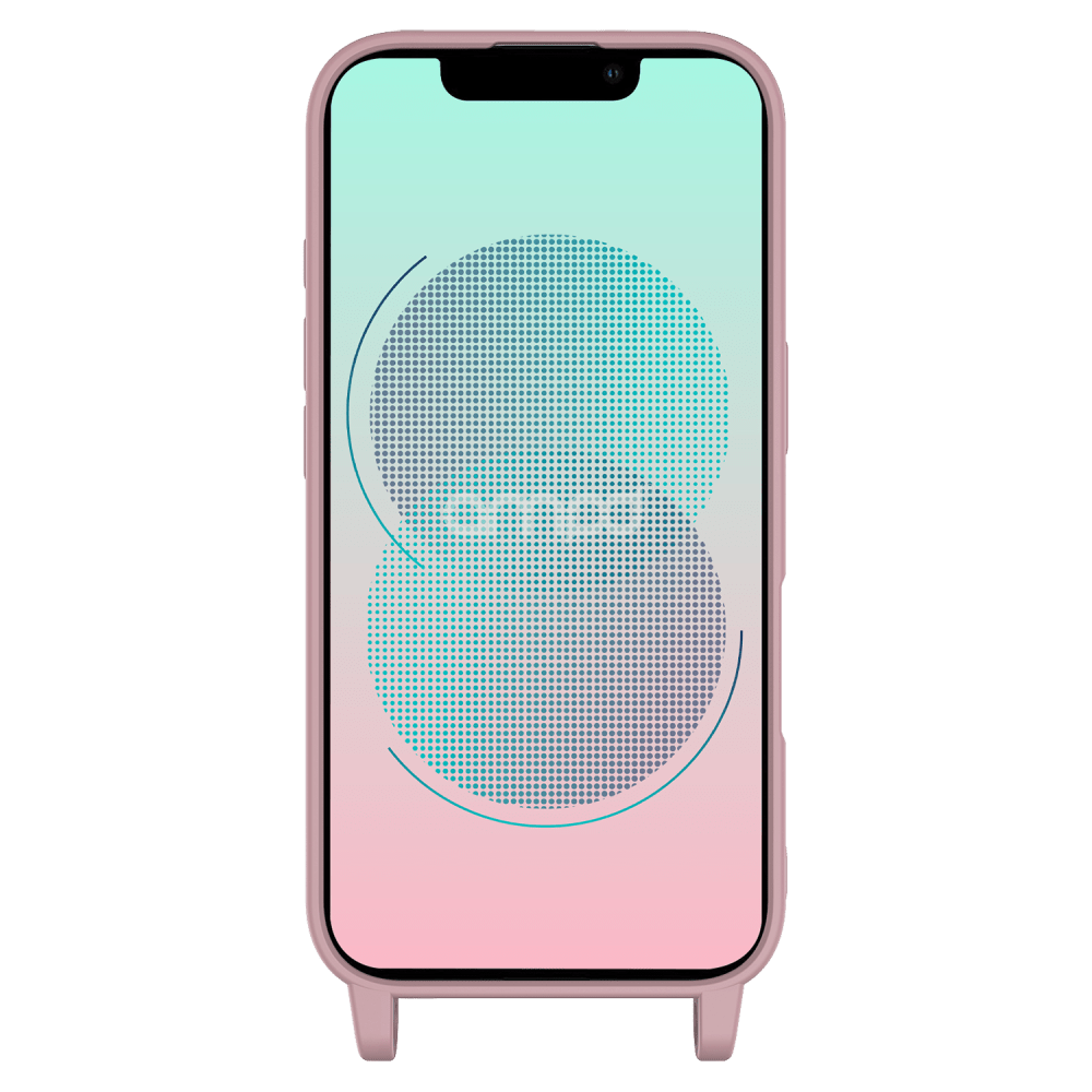 AMPD - Real Feel TPU Crossbody Strap Case for Apple iPhone 13 - Mauve