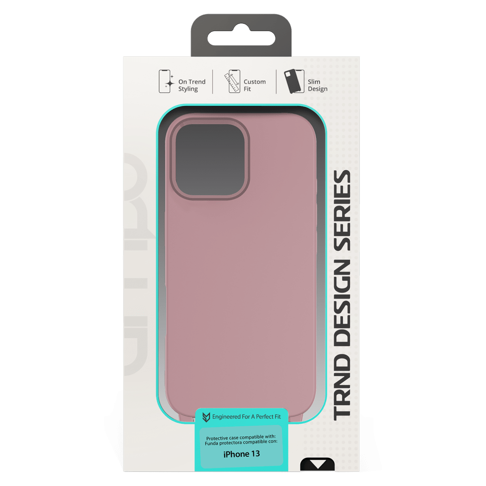 AMPD - Real Feel TPU Crossbody Strap Case for Apple iPhone 13 - Mauve