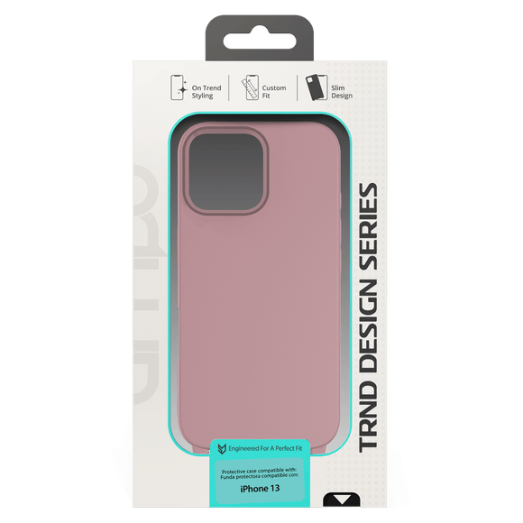 AMPD - Real Feel TPU Crossbody Strap Case for Apple iPhone 13 - Mauve
