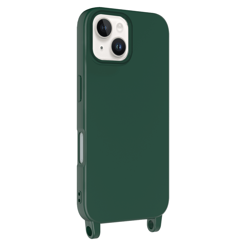 AMPD - Real Feel TPU Crossbody Strap Case for Apple iPhone 13 - Green