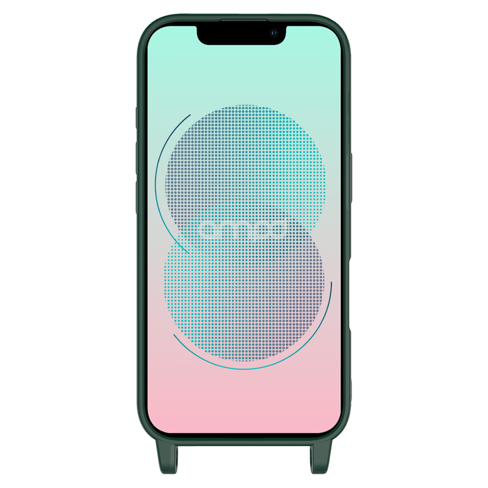 AMPD - Real Feel TPU Crossbody Strap Case for Apple iPhone 13 - Green