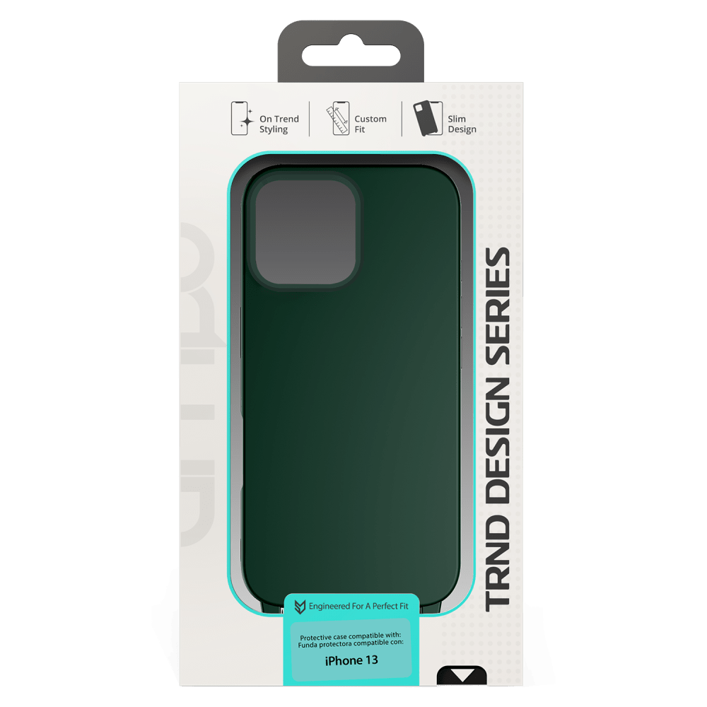 AMPD - Real Feel TPU Crossbody Strap Case for Apple iPhone 13 - Green