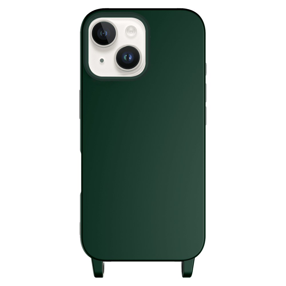 AMPD - Real Feel TPU Crossbody Strap Case for Apple iPhone 13 - Green