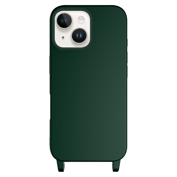 AMPD - Real Feel TPU Crossbody Strap Case for Apple iPhone 13 - Green