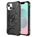 AMPD - Dual Layer Robot Combo Drop Protection Case with Ring for Apple iPhone 13 - Black