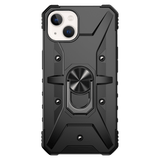 AMPD - Dual Layer Robot Combo Drop Protection Case with Ring for Apple iPhone 13 - Black
